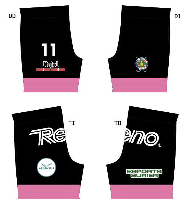 pantaló rosa PANTALÓ 1 A EQUIPACIÓ PORTERA FEMENÍ CLUB HOQUEI FARNERS - Imagen 1